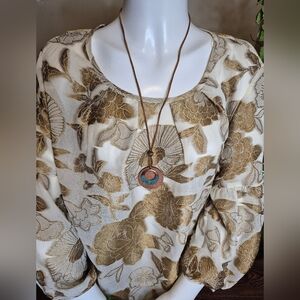 Ladies Floral Puff Sleeves Blouse 👚